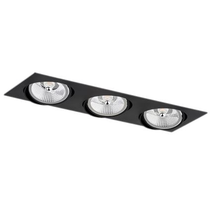 Argon 6116 BZ - Luce da incasso OLIMP 3xGU10-AR111/12W/230V nera