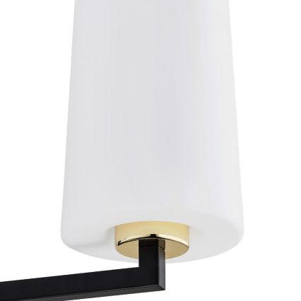 Argon 6143 - Lampadario su palo CAMELOT PLUS 3xE27/15W/230V nero/bianco/oro