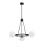 Argon 6150 - Lampadario su palo AMALFI 3xE27/15W/230V nero/bianco