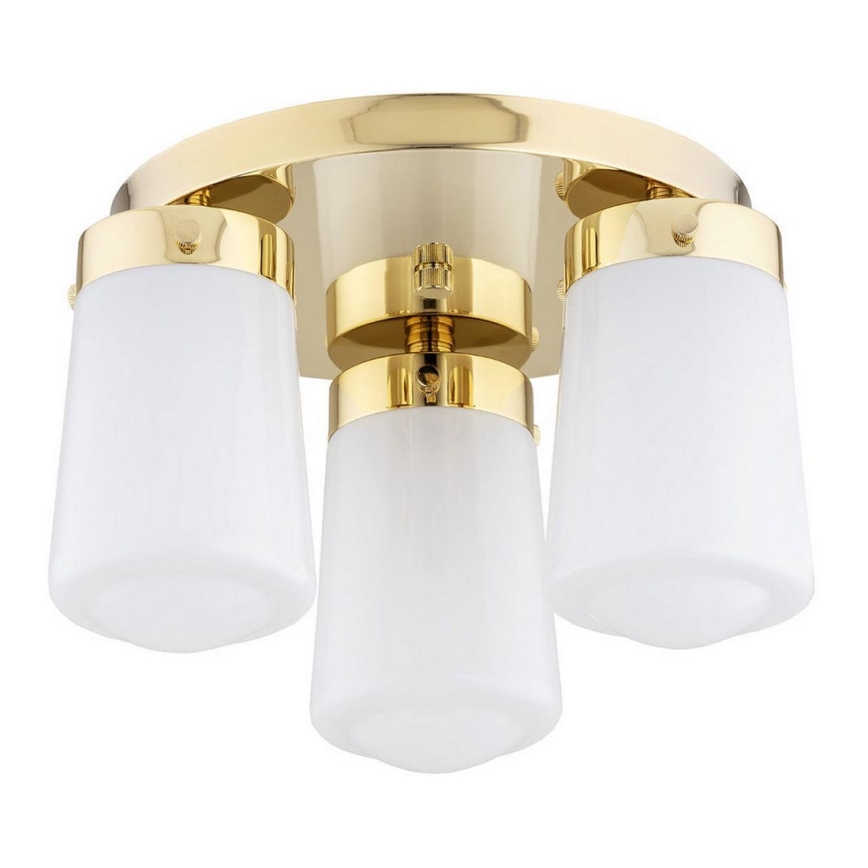 Argon 6165 - Surface-mounted lampadario PASADENA 3xE27/15W/230V oro/bianco