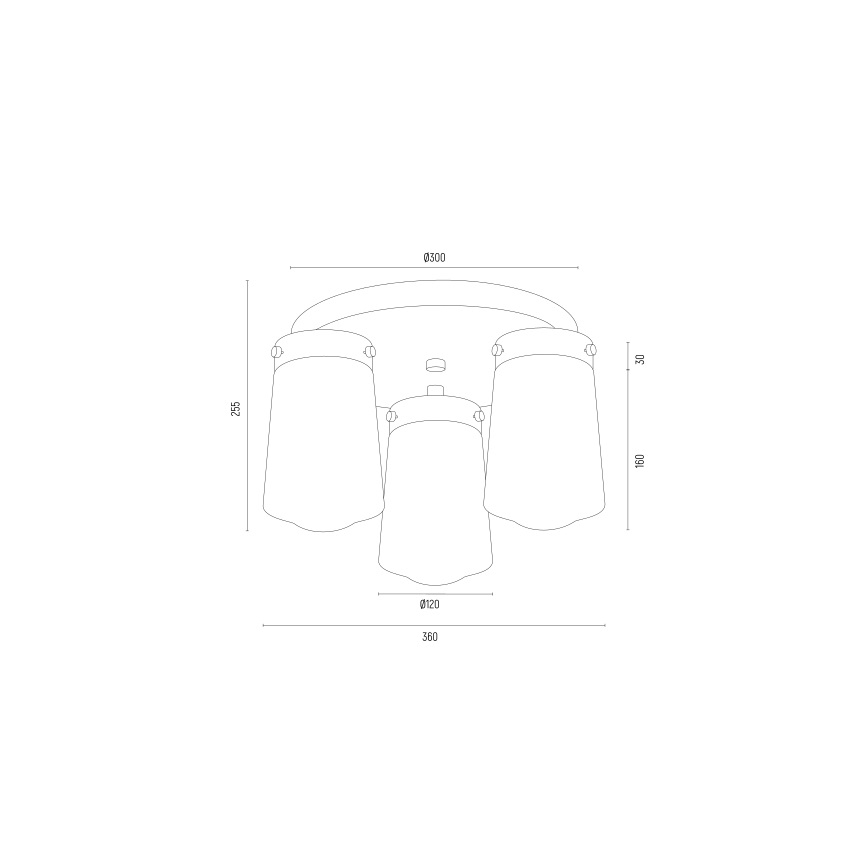 Argon 6165 - Surface-mounted lampadario PASADENA 3xE27/15W/230V oro/bianco
