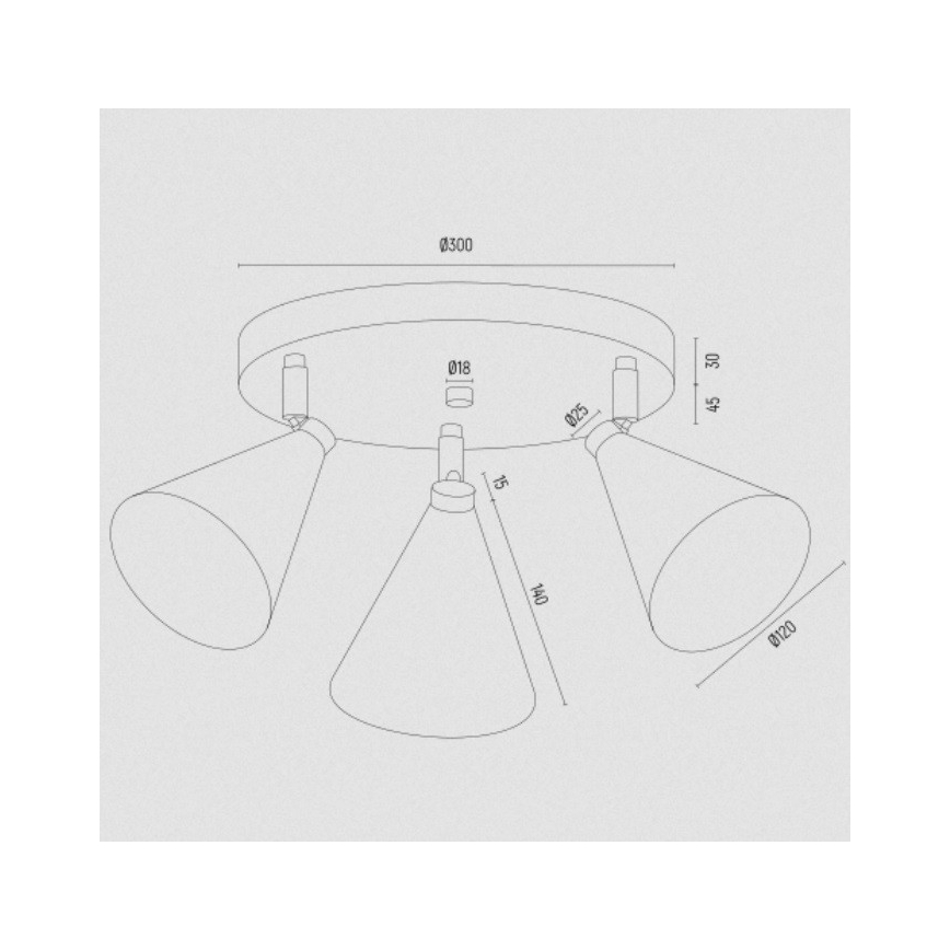 Argon 6245 - Strahler LUCINDA 3xE14/7W/230V grün