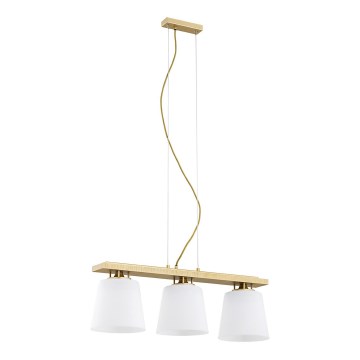 Argon 6250 - Lampadario a sospensione con filo ARDEN 3xE27/15W/230V oro