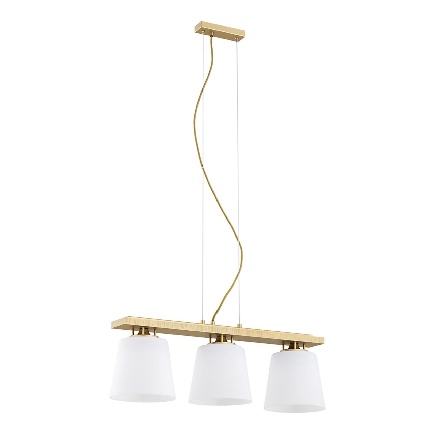 Argon 6250 - Lampadario a sospensione con filo ARDEN 3xE27/15W/230V oro