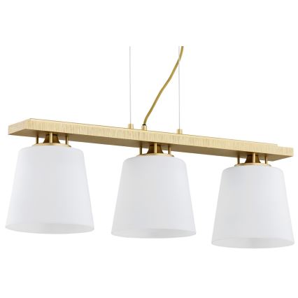 Argon 6250 - Lampadario a sospensione con filo ARDEN 3xE27/15W/230V oro