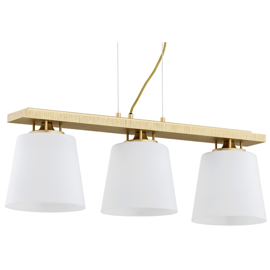 Argon 6250 - Lampadario a sospensione con filo ARDEN 3xE27/15W/230V oro