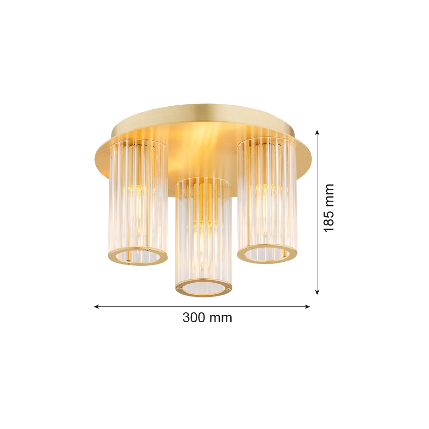 Argon 6304 - Plafoniera HAMPTON 3xE14/7W/230V oro