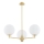 Argon 6307 - Lampadario a sospensione con supporto rigido PALOMA 3xE14/7W/230V oro/bianco