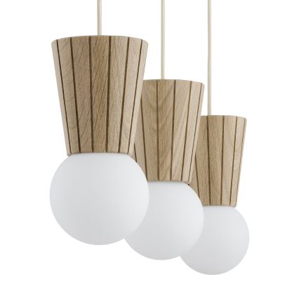 Argon 6357 - Badezimmer-Pendelleuchte mit Kabelaufhängung VOLANTE 3xG9/6W/230V IP44 beige