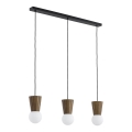 Argon 6358 - Lampadario da bagno a sospensione con cavo VOLANTE 3xG9/6W/230V IP44 marrone
