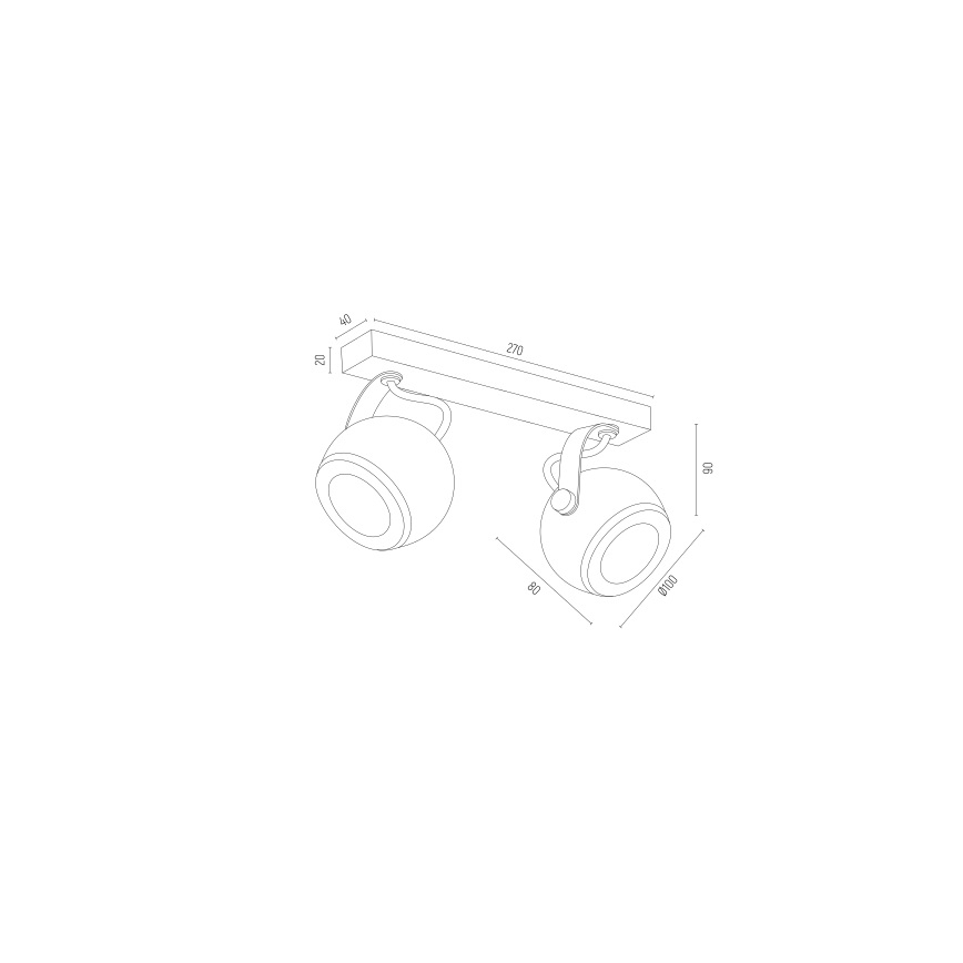 Argon 7038 - Luce Spot KOS PLUS 2xGU10/5W/230V bianco/oro