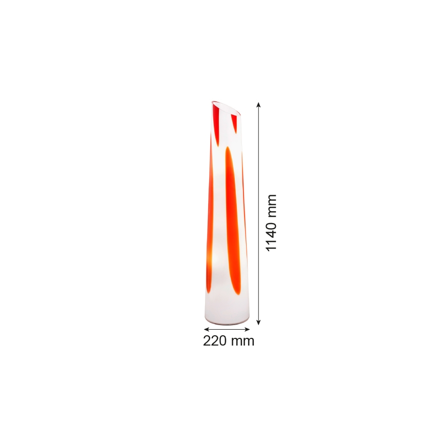 Argon 7042 - Lampada con piedistallo POLONIA 2xE27/15W/230V bianco/rosso