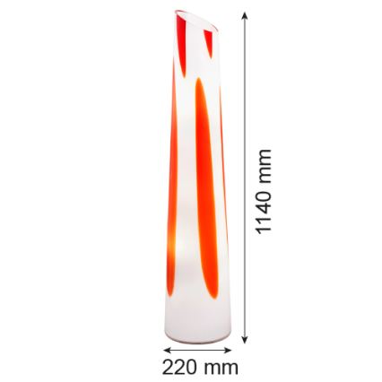 Argon 7042 - Stehlampe POLONIA 2xE27/15W/230V weiß/rot