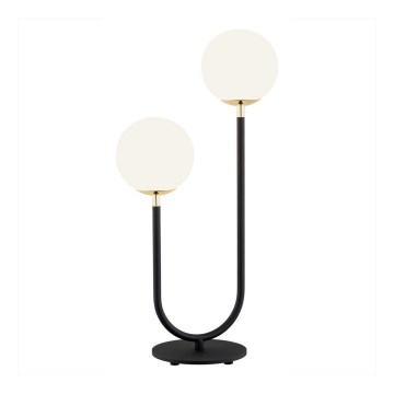Argon 7072 - Lampe de table FERRONE 2xE14/7W/230V noir/blanc/doré