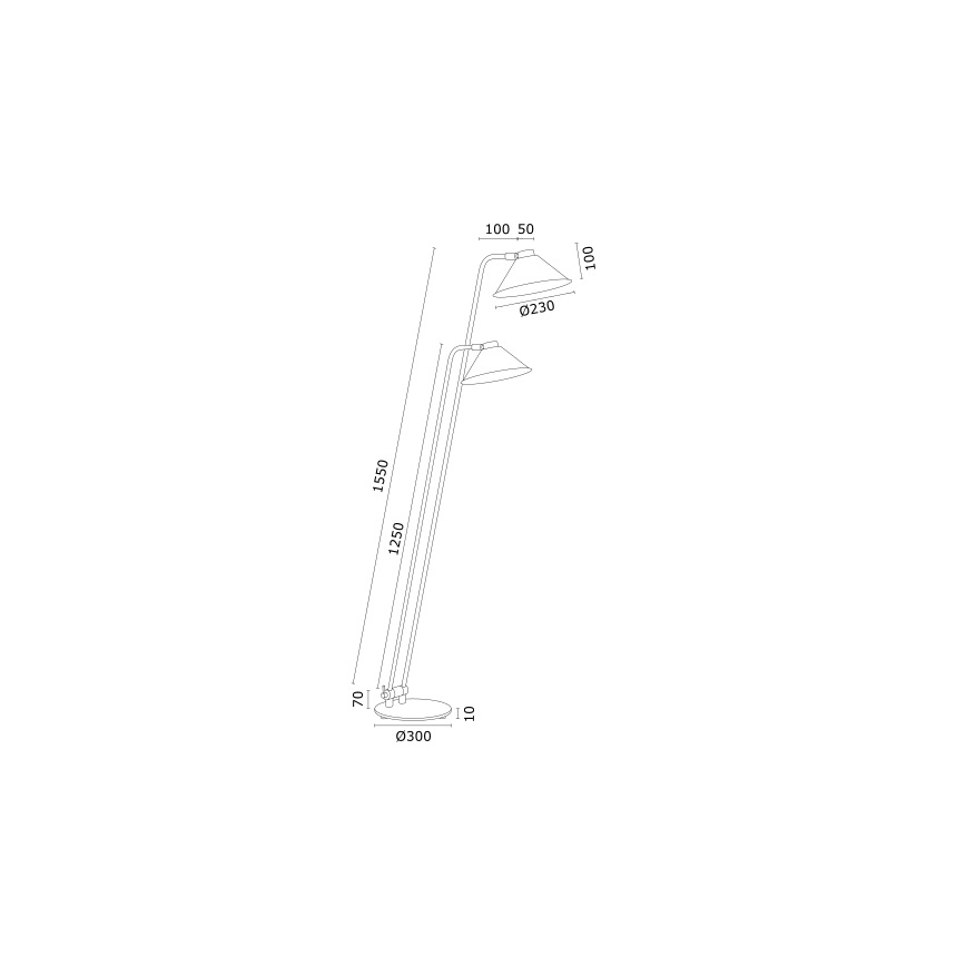 Argon 7074 - Lampadaire GABIAN 2xE27/15W/230V blanc