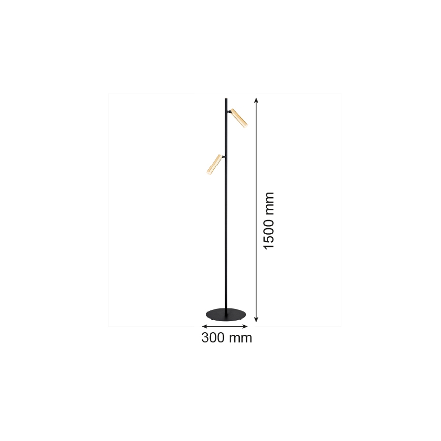 Argon 7083 - Lampadaire TORRE 2xG9/6W/230V noir/laiton