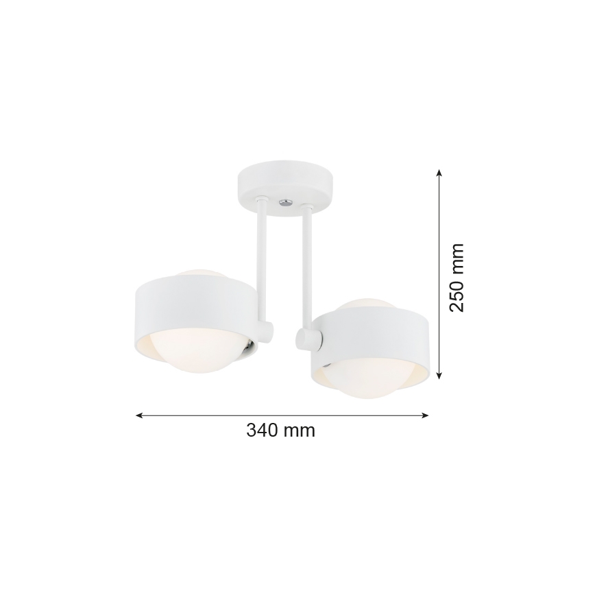 Argon 7088 - Lampadario su palo MASSIMO PLUS 2xG9/6W/230V bianco
