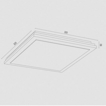 Argon 7146 - Plafoniera CASERTA 2xE27/15W/230V 32x32 cm
