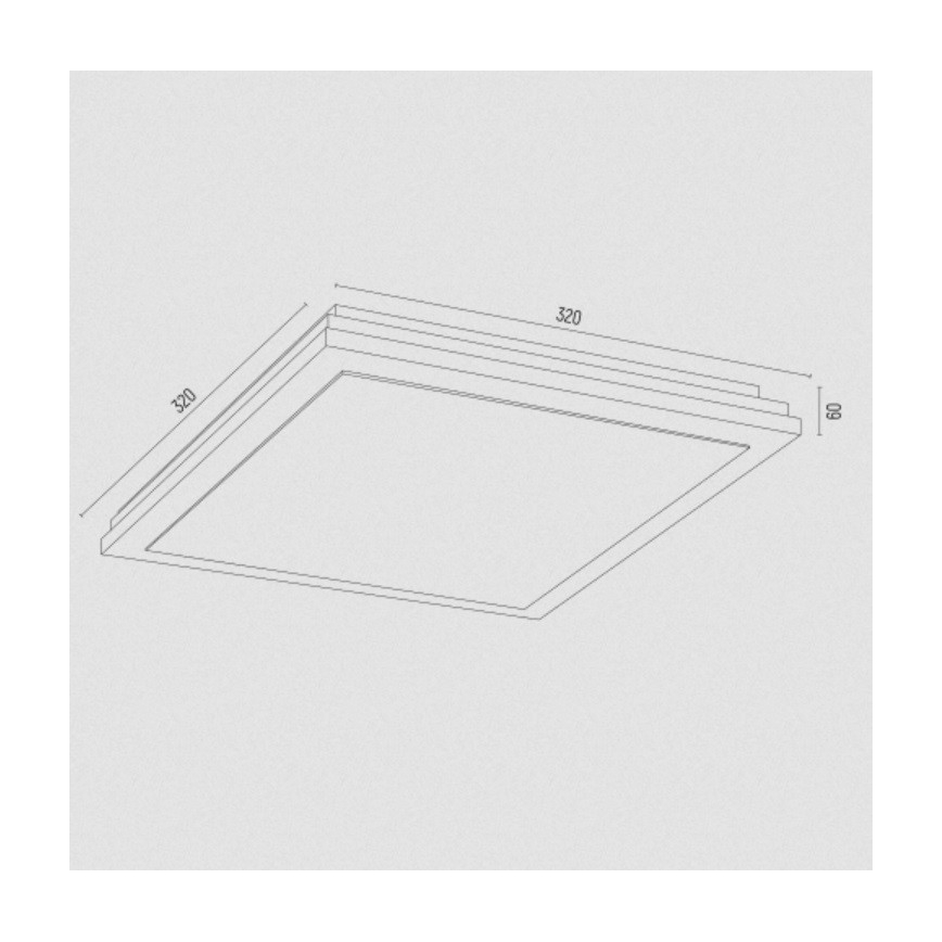 Argon 7146 - Plafoniera CASERTA 2xE27/15W/230V 32x32 cm