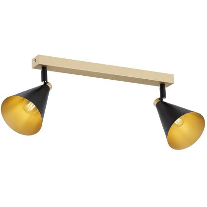 Argon 7147 - Faretto LUCINDA 2xE14/7W/230V nero/oro
