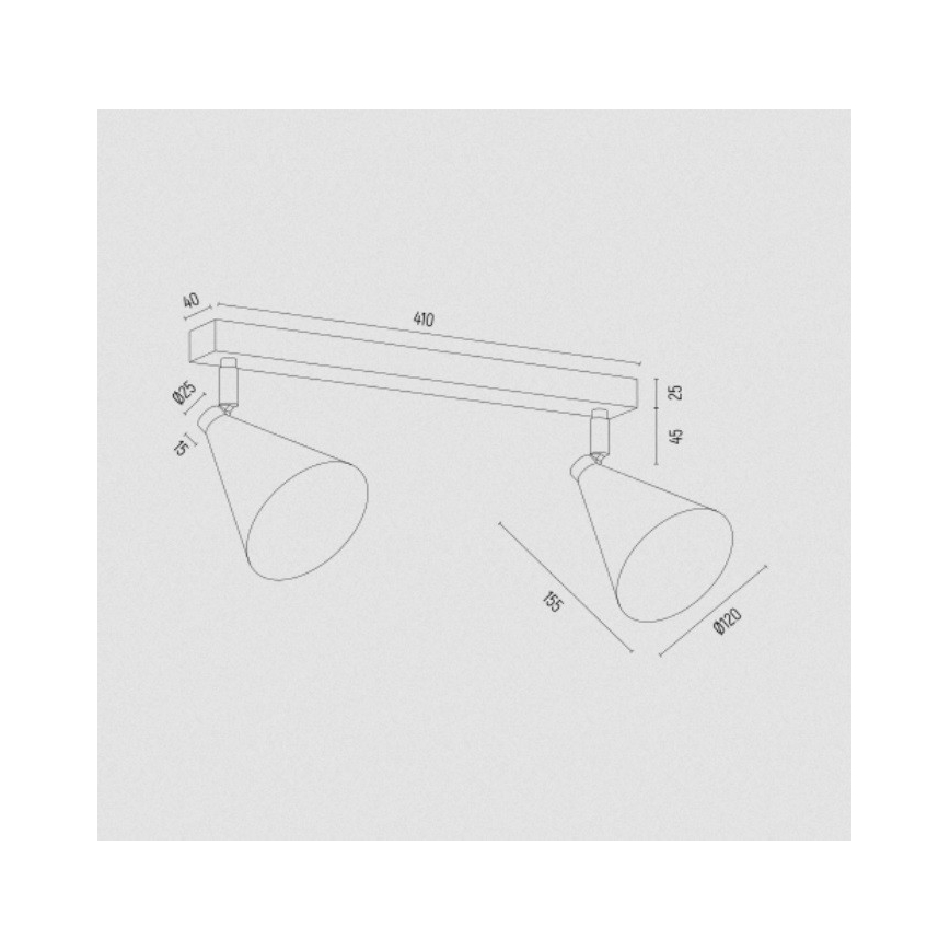 Argon 7148 - Strahler LUCINDA 2xE14/7W/230V grün