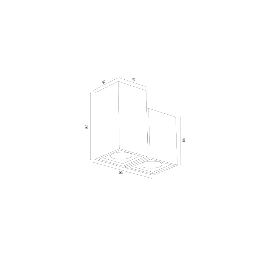 Argon 7175 - Einbauleuchte MORTIMER 2xGU10/5W/230V