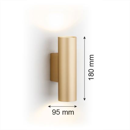 Argon 7178 - Applique murale MITOS PLUS 2xGU10/5W/230V doré