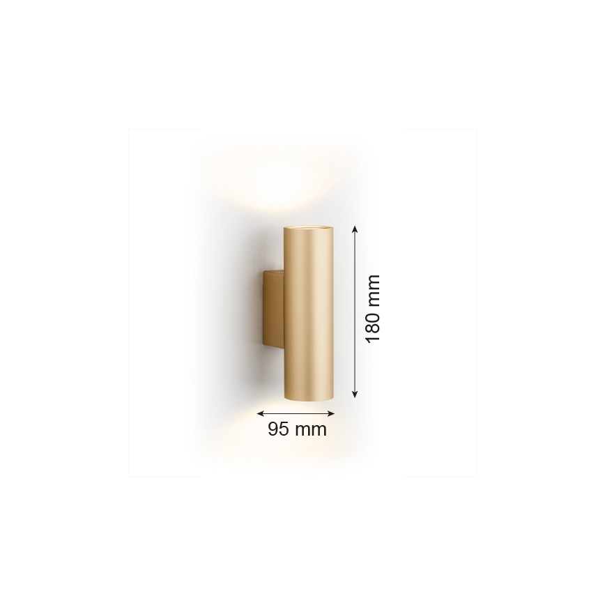 Argon 7178 - Applique murale MITOS PLUS 2xGU10/5W/230V doré