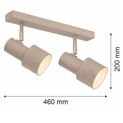 Argon 7294 - Deckenspot DOR 2xE27/15W/230V beige