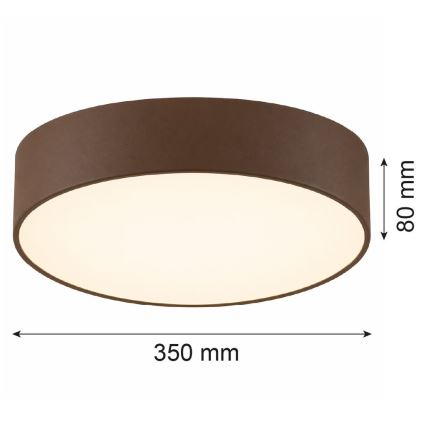 Argon 7297 - Plafonnier DARLINGOS 2xE27/15W/230V Ø 35 cm brun