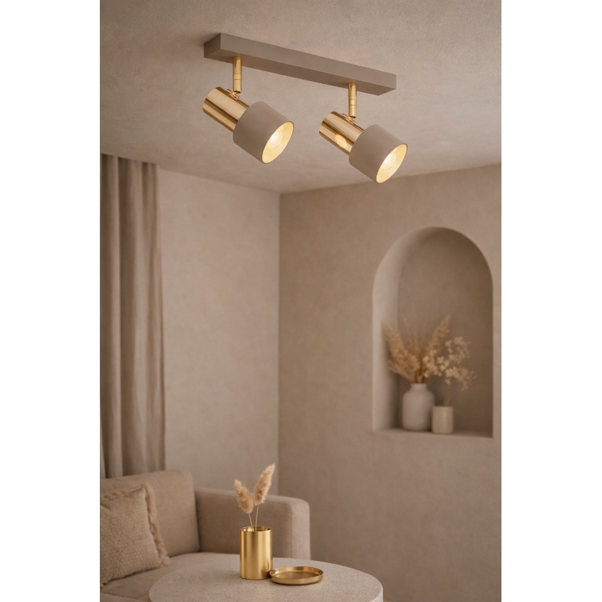 Argon 7299 - Spot DOR 2xE27/15W/230V doré/beige