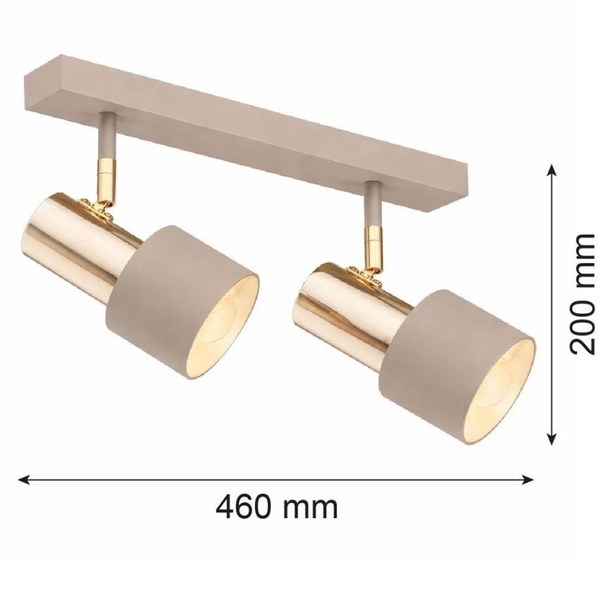 Argon 7299 - Spotleuchte DOR 2xE27/15W/230V gold/beige