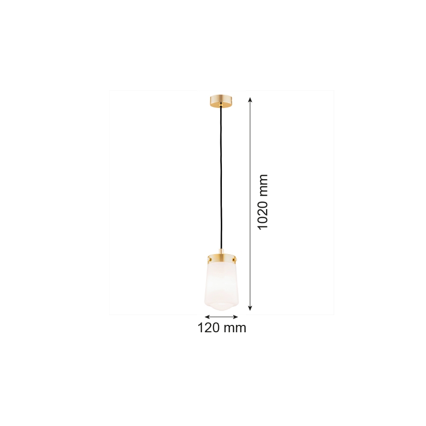 Argon 8004 - Lampadario a sospensione con filo PASADENA 1xE27/15W/230V oro/bianco