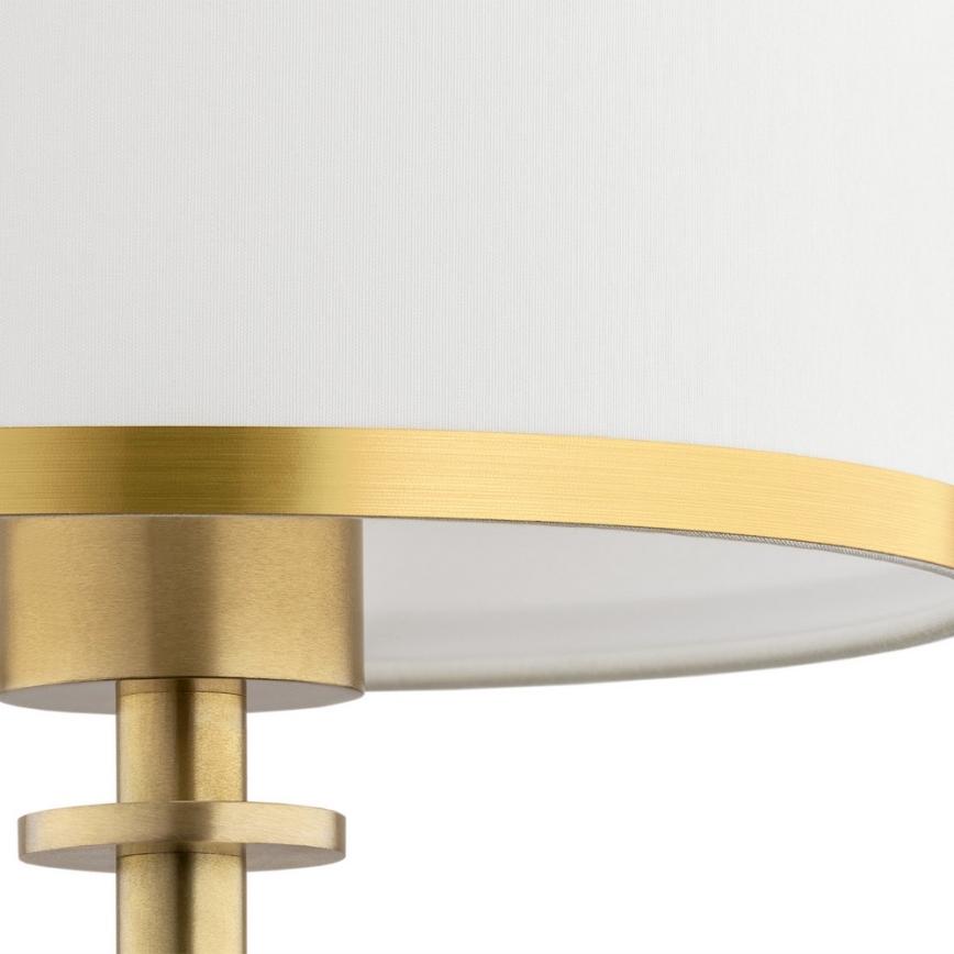 Argon 8029 - Lampada da tavolo ABBANO 1xE27/15W/230V ottone/bianco