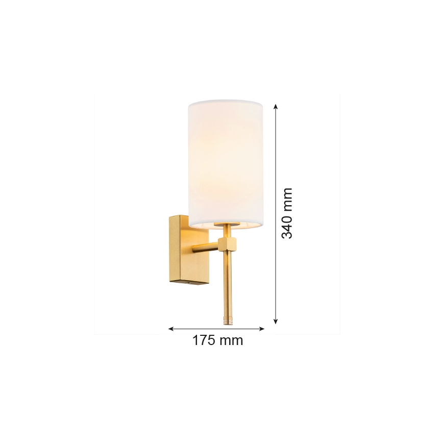 Argon 8034 - Applique murale ABRUZZO 1xE14/7W/230V laiton/blanc