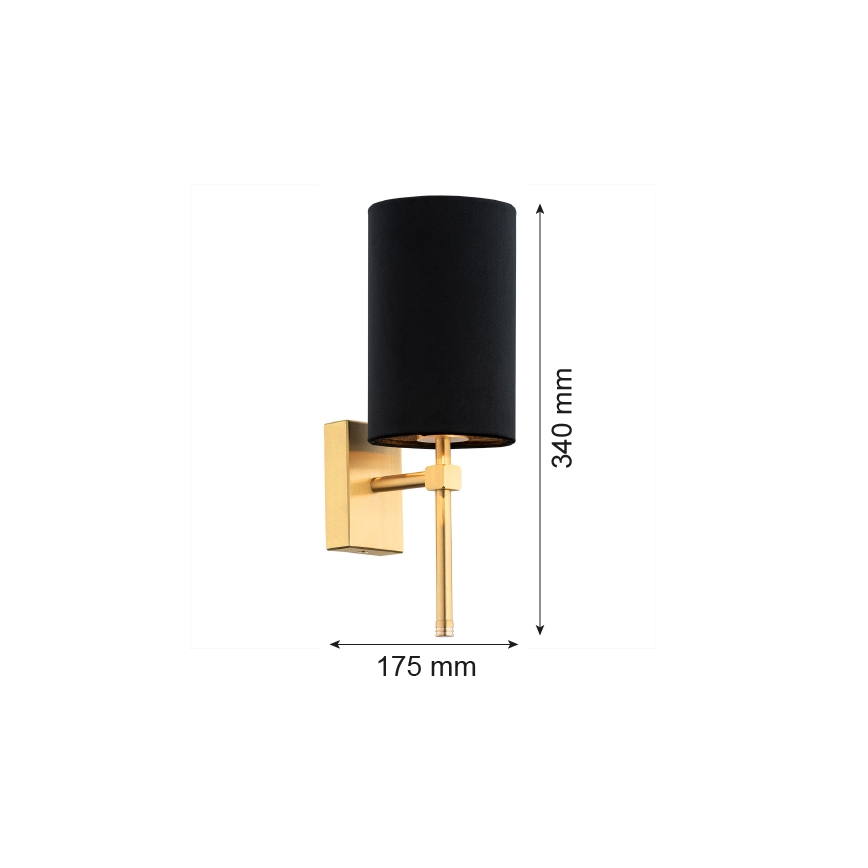 Argon 8035 - Applique ABRUZZO 1xE14/7W/230V ottone/nero