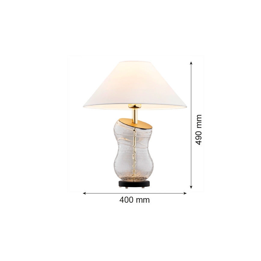 Argon 8036 - Lampada da tavolo VENETO 1xE27/15W/230V bianco/ottone/nero