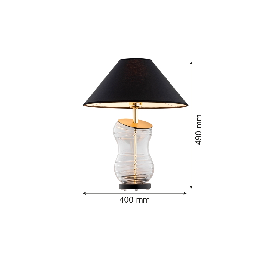 Argon 8037 - Lampada da tavolo VENETO 1xE27/15W/230V nero/ottone
