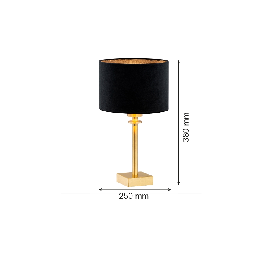 Argon 8049 - Lampe de table ABBANO 1xE27/15W/230V laiton/noir