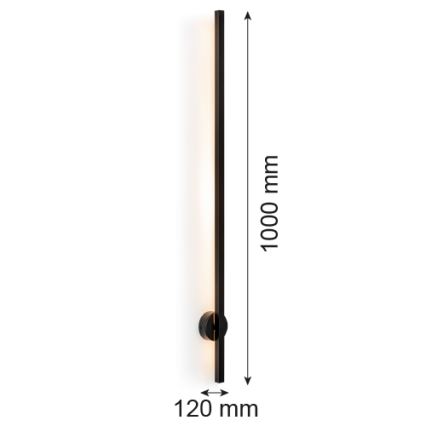 Argon 8051 - Applique a LED ASSE LED/10W/230V nero