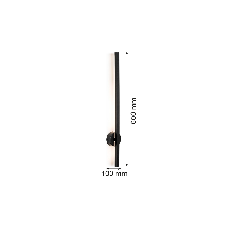 Argon 8052 - Applique a LED ASSE LED/6W/230V nero