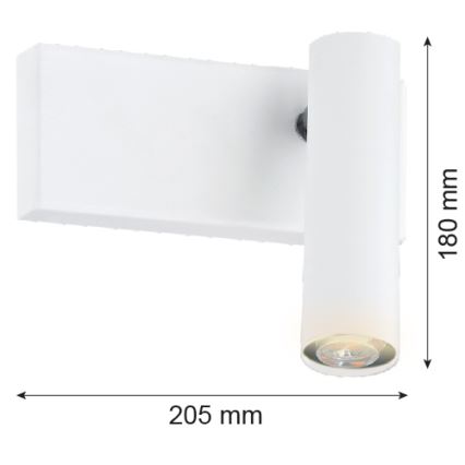 Argon 8064 - Faretto da parete ETNA 1xG9/6W/230V bianco