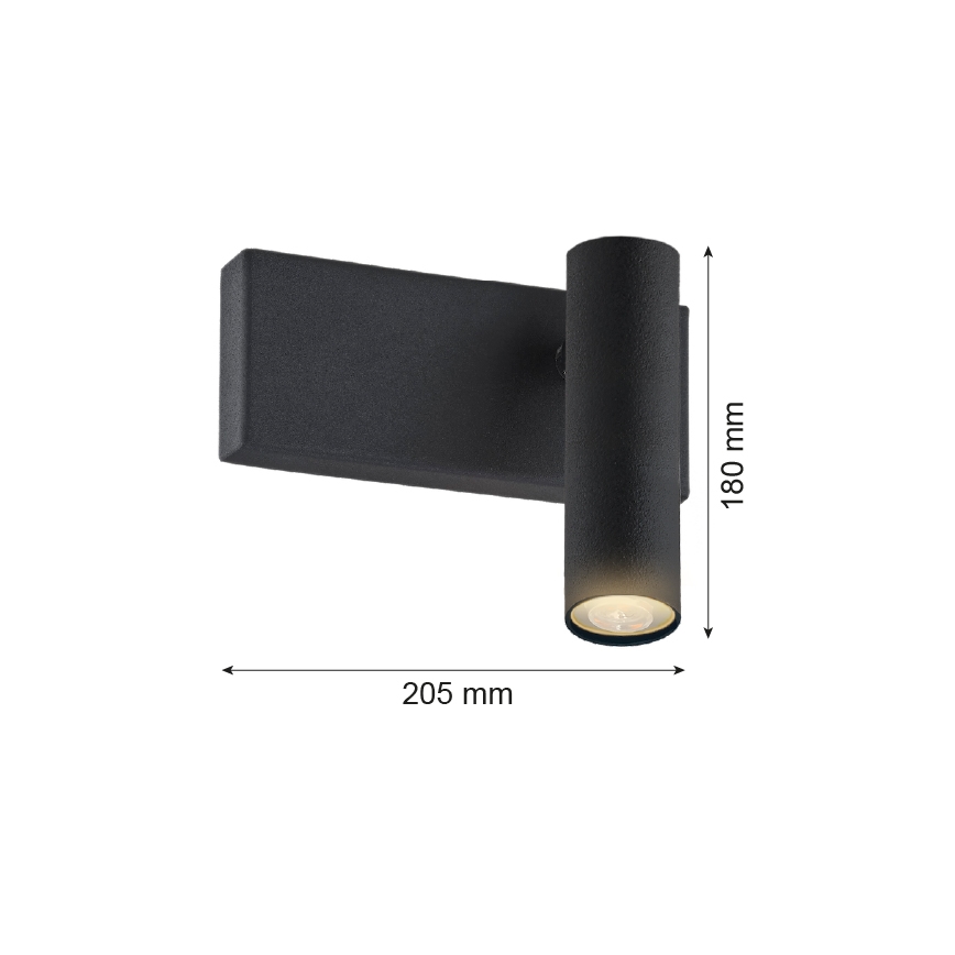 Argon 8065 - Spot mural ETNA 1xG9/6W/230V noir