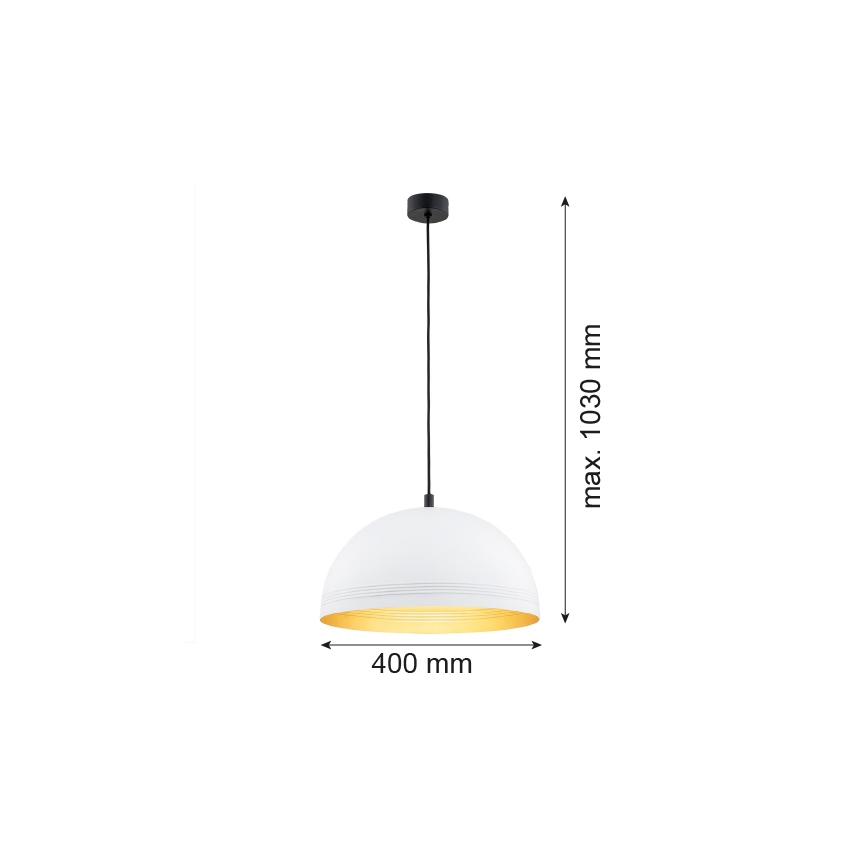 Argon 8241 - Lampadario a sospensione con filo BONITA 1xE27/15W/230V bianco