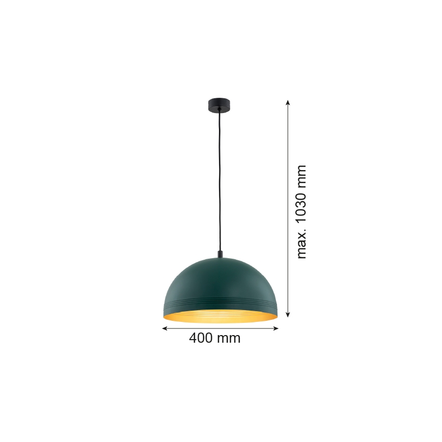 Argon 8243 - Lampadario a sospensione con filo BONITA 1xE27/15W/230V verde