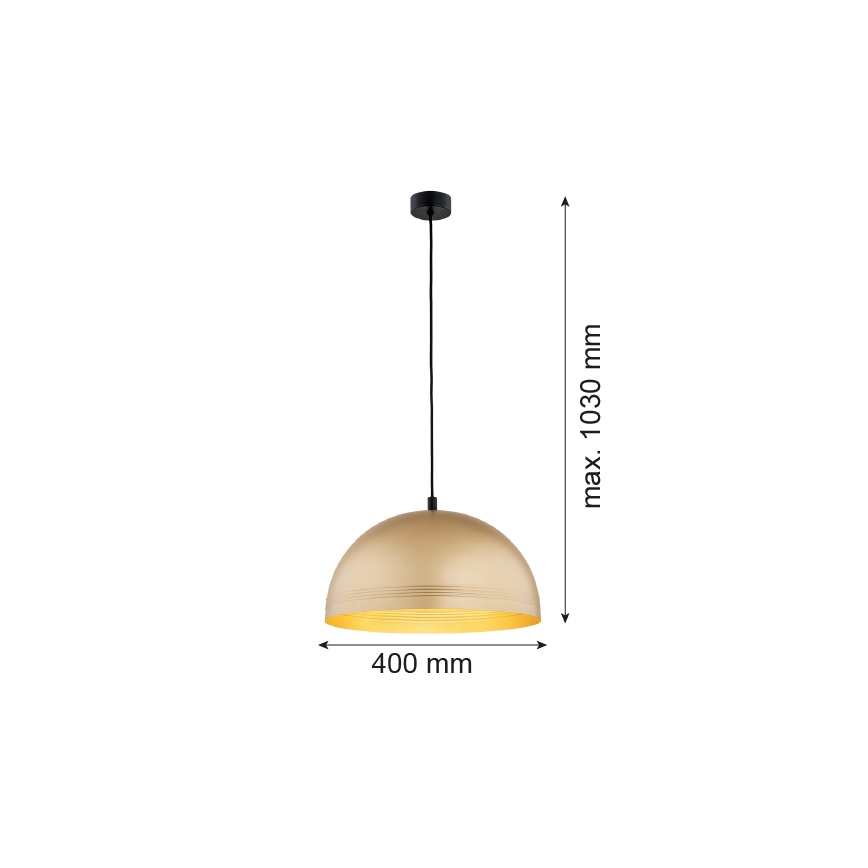 Argon 8245 - Lampadario a sospensione con filo BONITA 1xE27/15W/230V oro