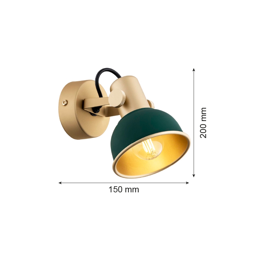 Argon 8247 - Faretto LENORA 1xE14/7W/230V oro/verde