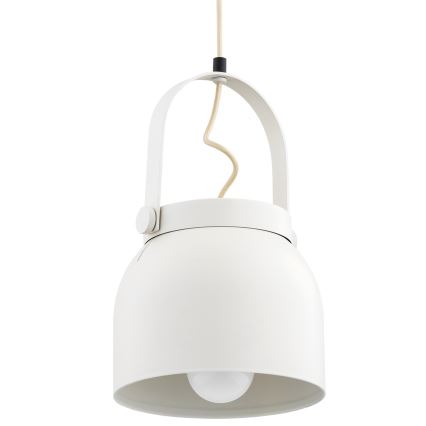 Argon 8280 - Lampadario a sospensione con filo LOGAN 1xE27/15W/230V diametro 20 cm bianco