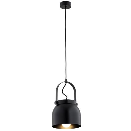 Argon 8281 - Lampadario a sospensione con filo LOGAN 1xE27/15W/230V diametro 20 cm nero