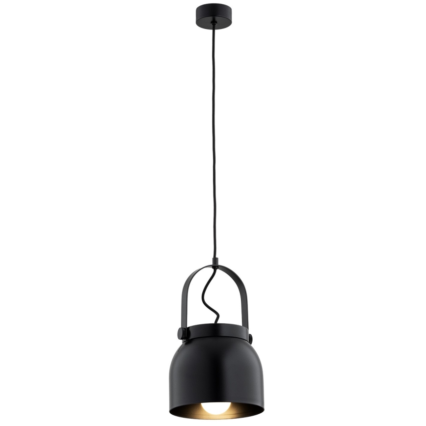 Argon 8281 - Lampadario a sospensione con filo LOGAN 1xE27/15W/230V diametro 20 cm nero